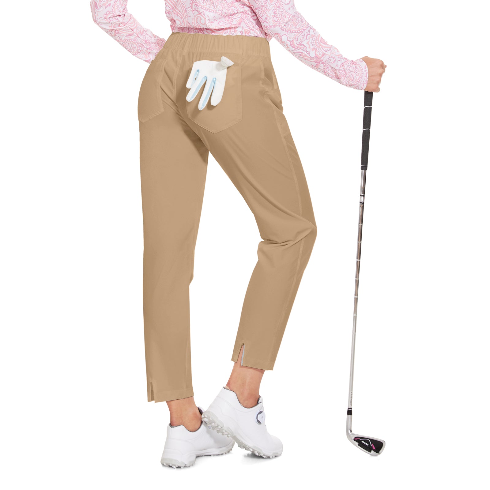 MOTEEPI Women's Lightweight Stretchy Work Hiking Golf Pants