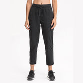 Mid Rise Drawstring Side Pocket Plain Lounge Pants