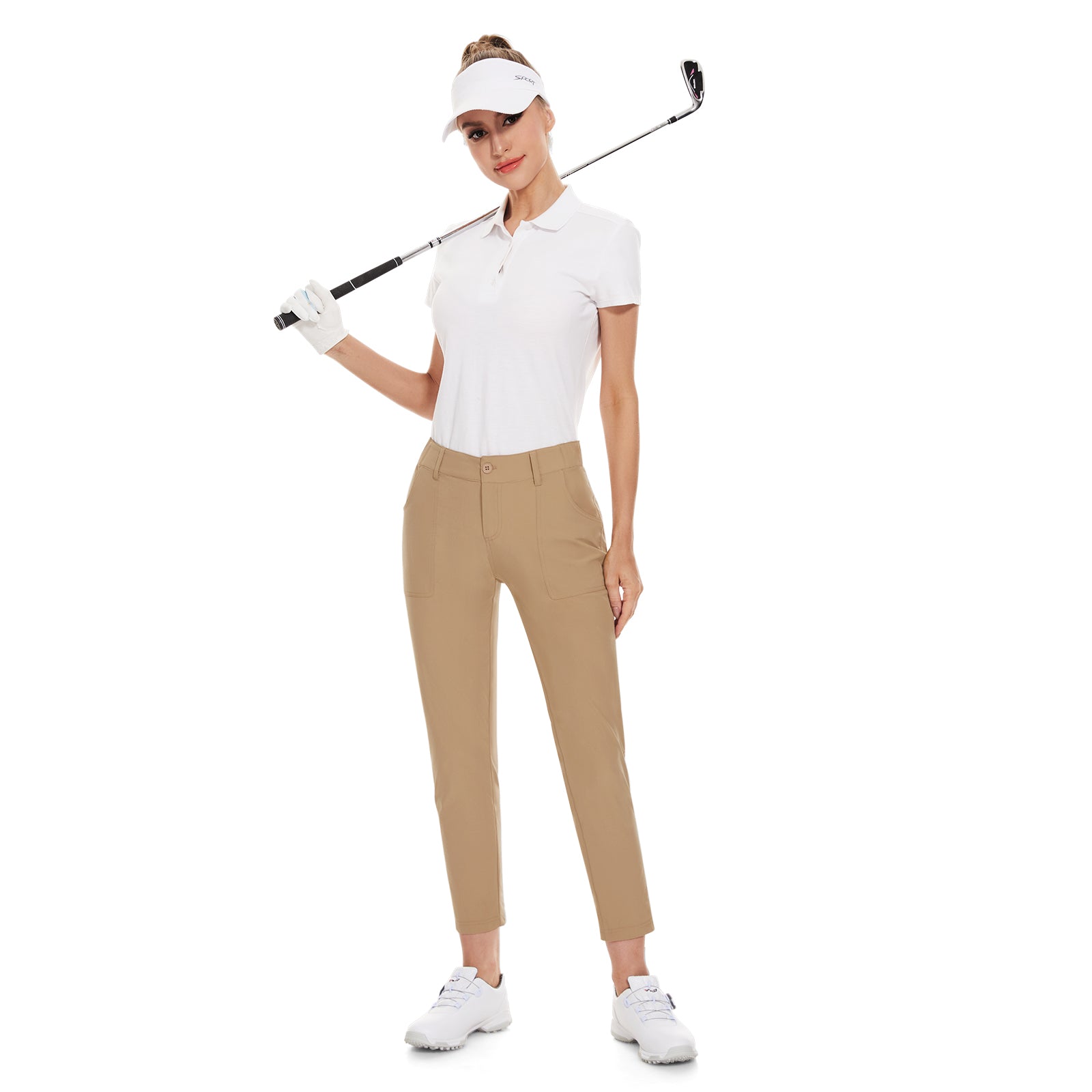 MOTEEPI Women's Lightweight Stretchy Work Hiking Golf Pants