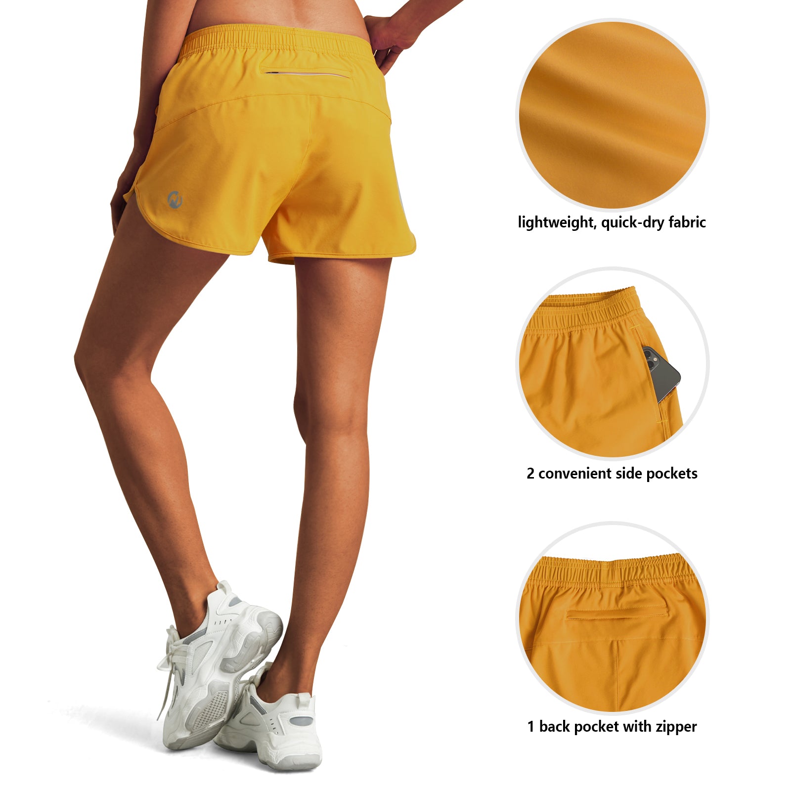 MOTEEPI Womens High Waisted Running Shorts