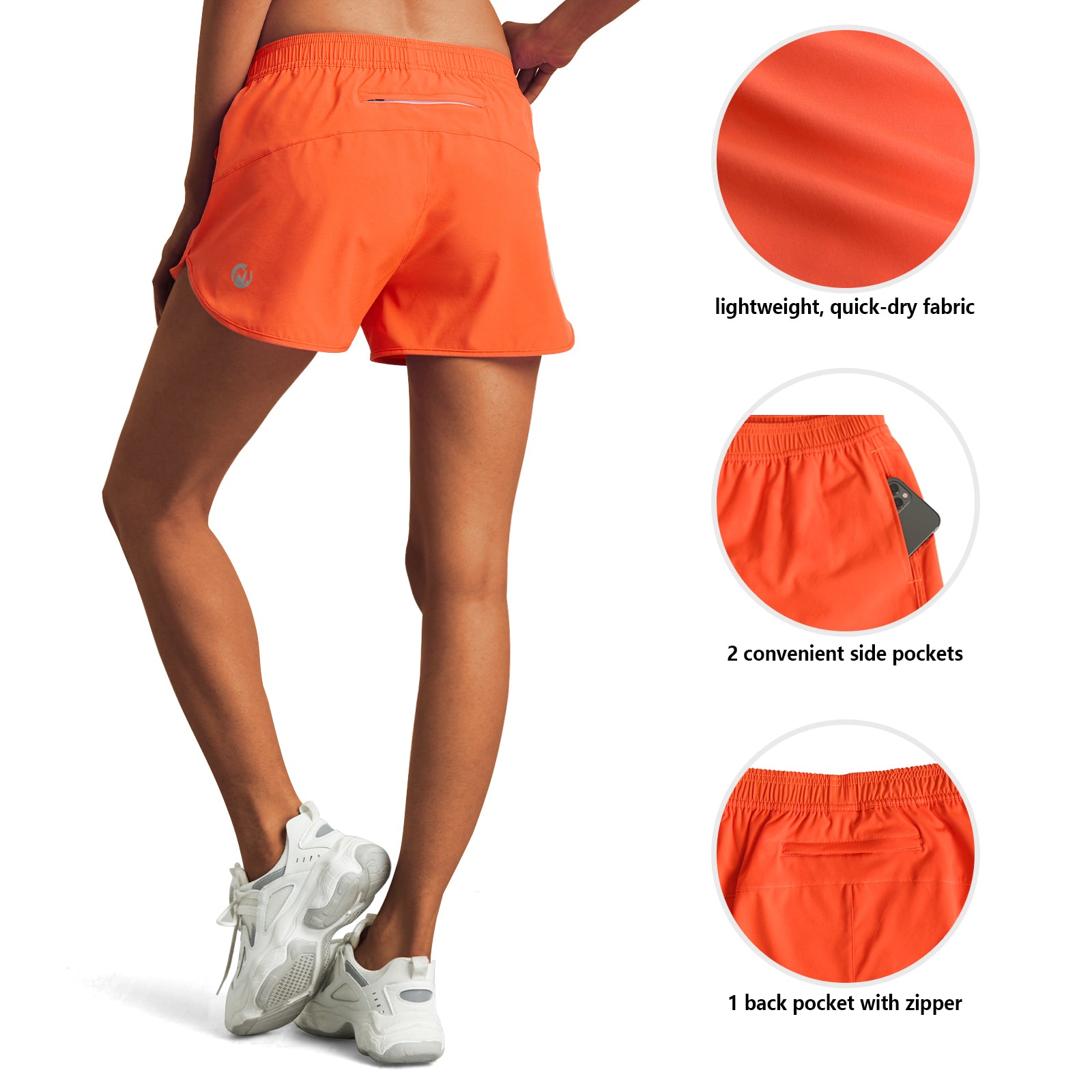 MOTEEPI Womens High Waisted Running Shorts