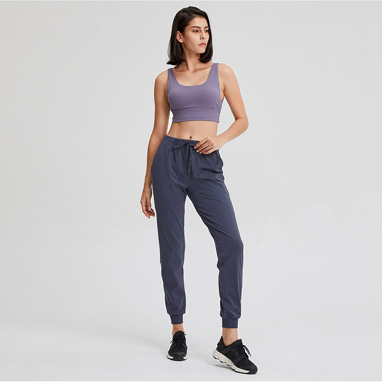 High Waisted Drawstring Side Pocket Sweatpants