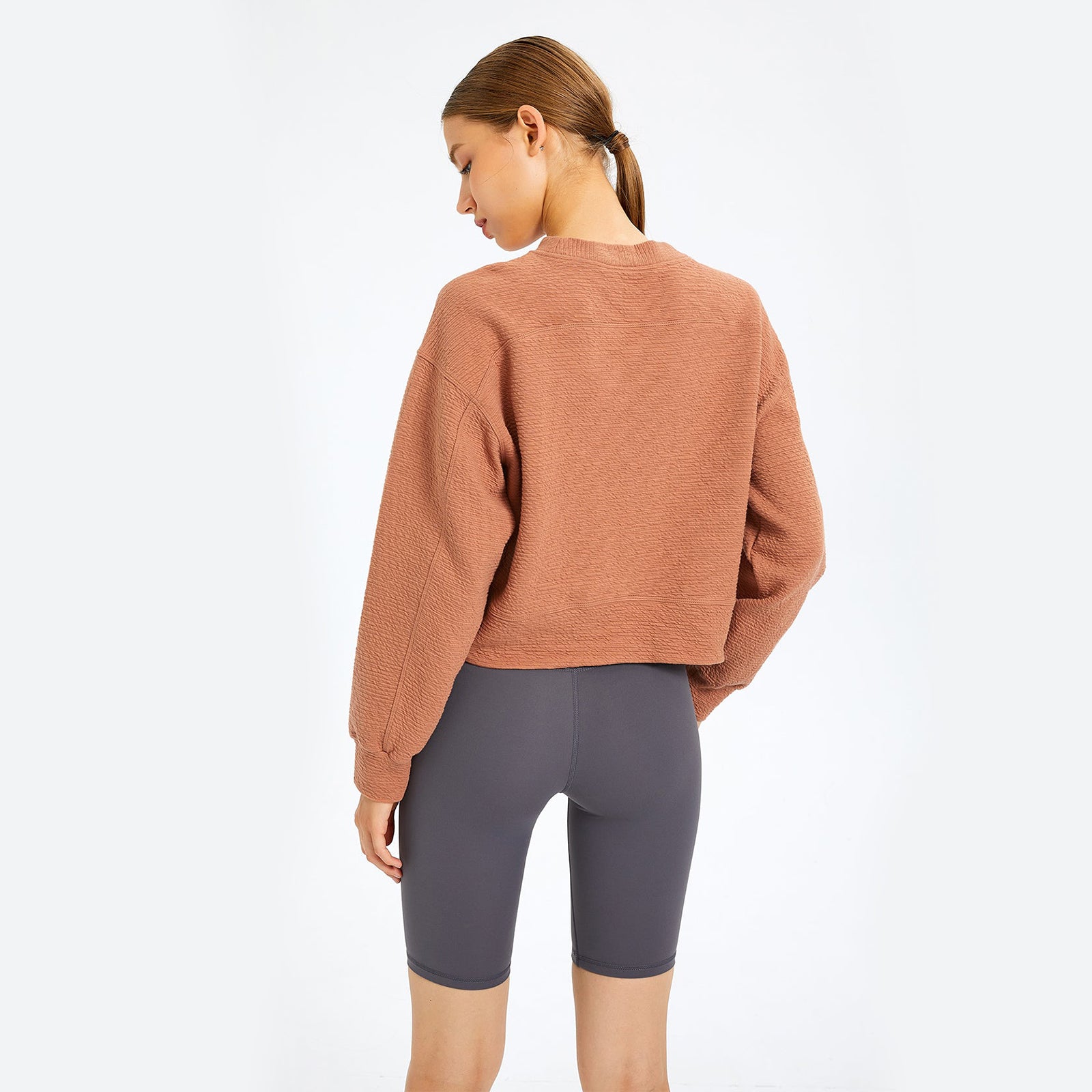 Round Neck Plain Sports Sweatshirt