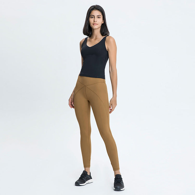Mid Rise XY stitching Full Length Leggings