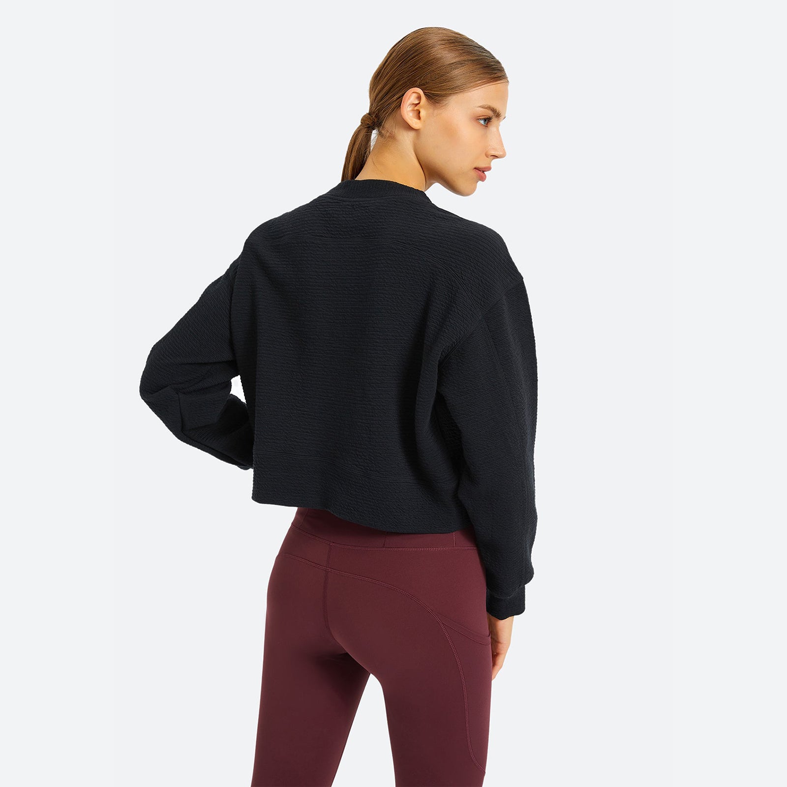 Round Neck Plain Sports Sweatshirt