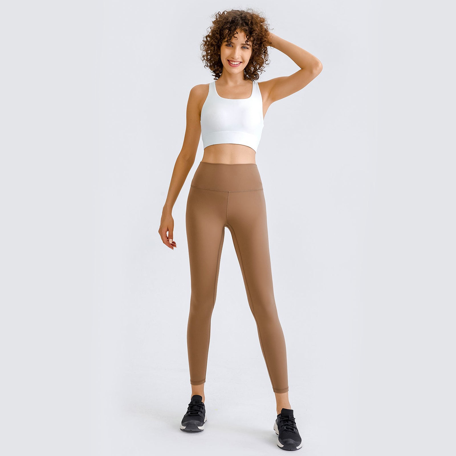 High Support Cut-Out Plain Sports Bra