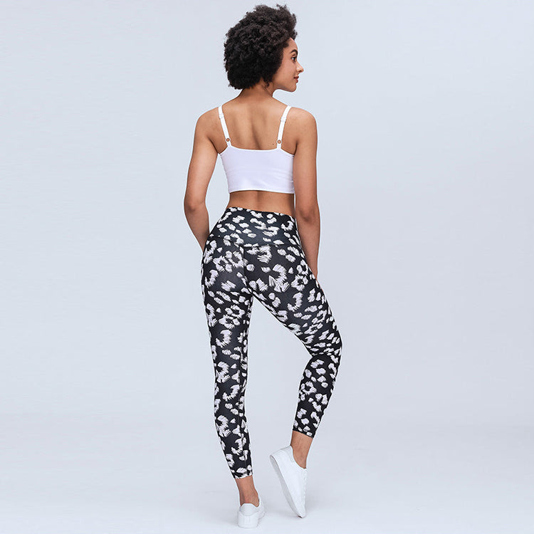 High Waisted Butt Lifting Print Leggings