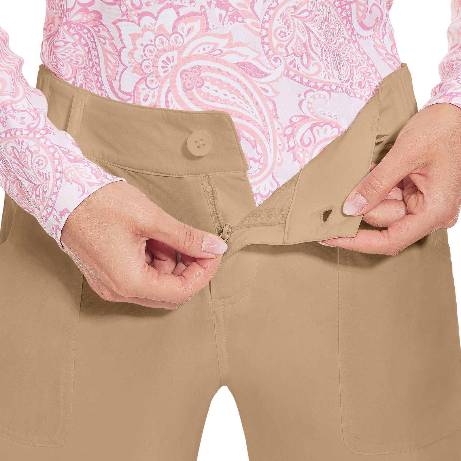 MOTEEPI Women's Lightweight Stretchy Work Hiking Golf Pants