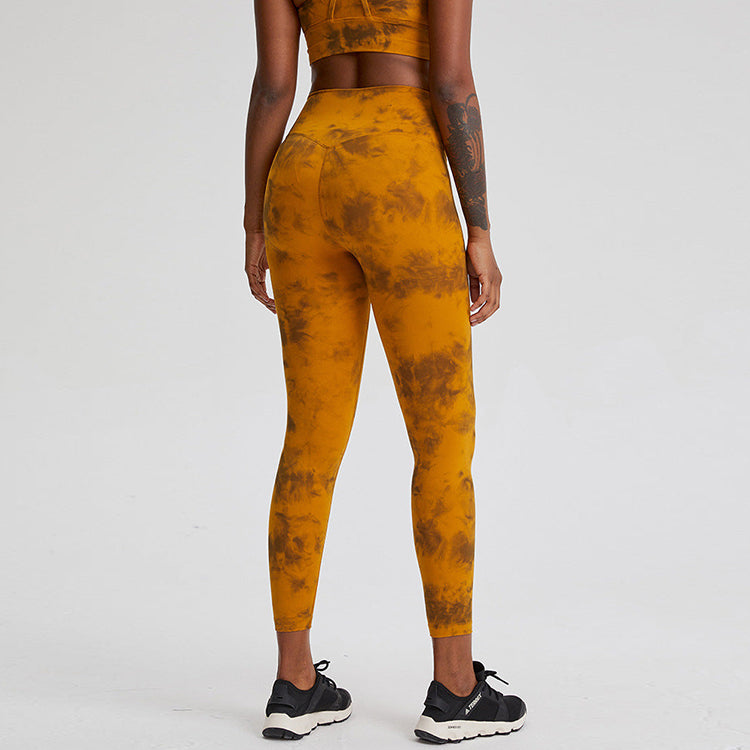 High Waisted Tie-Dye Full Length Leggings