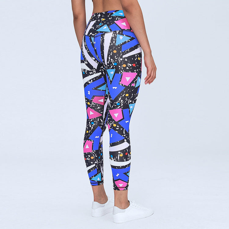 High Waisted Butt Lifting Print Leggings