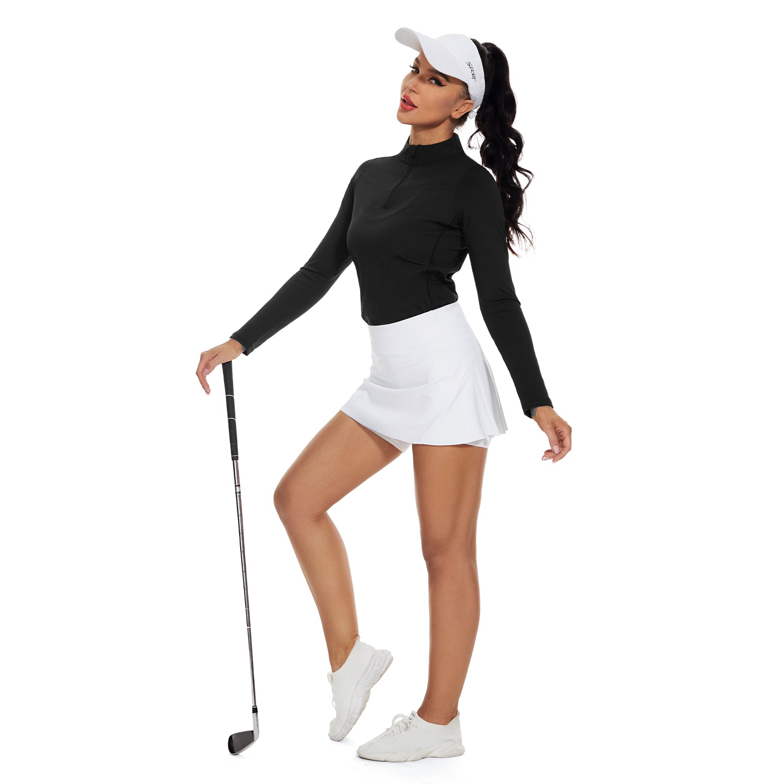 MOTEEPI Womens Golf Shirt Long Sleeve Athletic Pullover