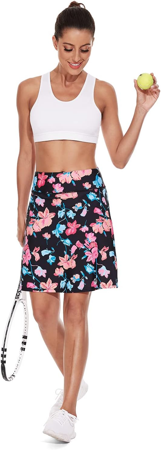 MOTEEPI Skorts Skirts for Women 20" Athletic Golf Skort with Pockets Casual Dressy High Waist