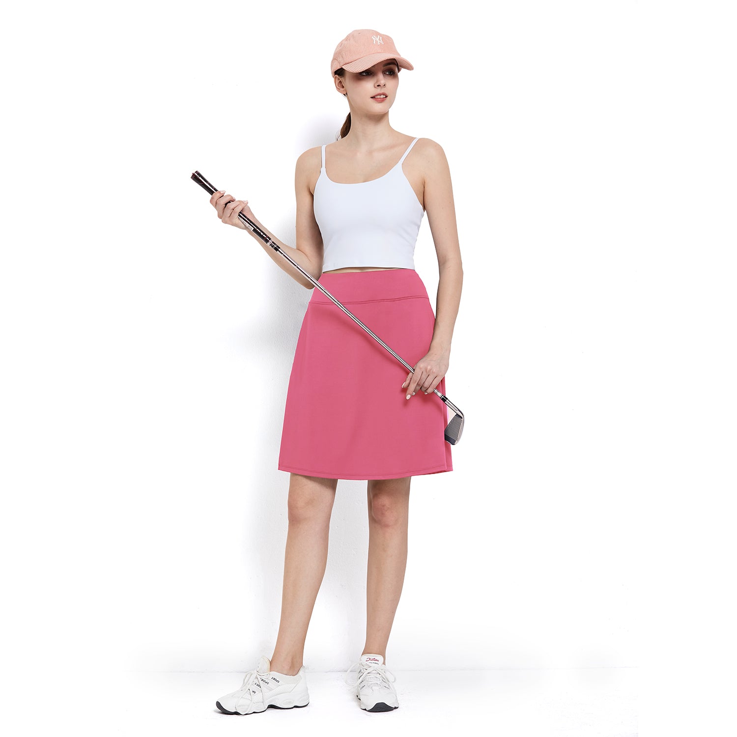 MOTEEPI Skorts Skirts for Women 20" Athletic Golf Skort with Pockets Casual Dressy High Waist