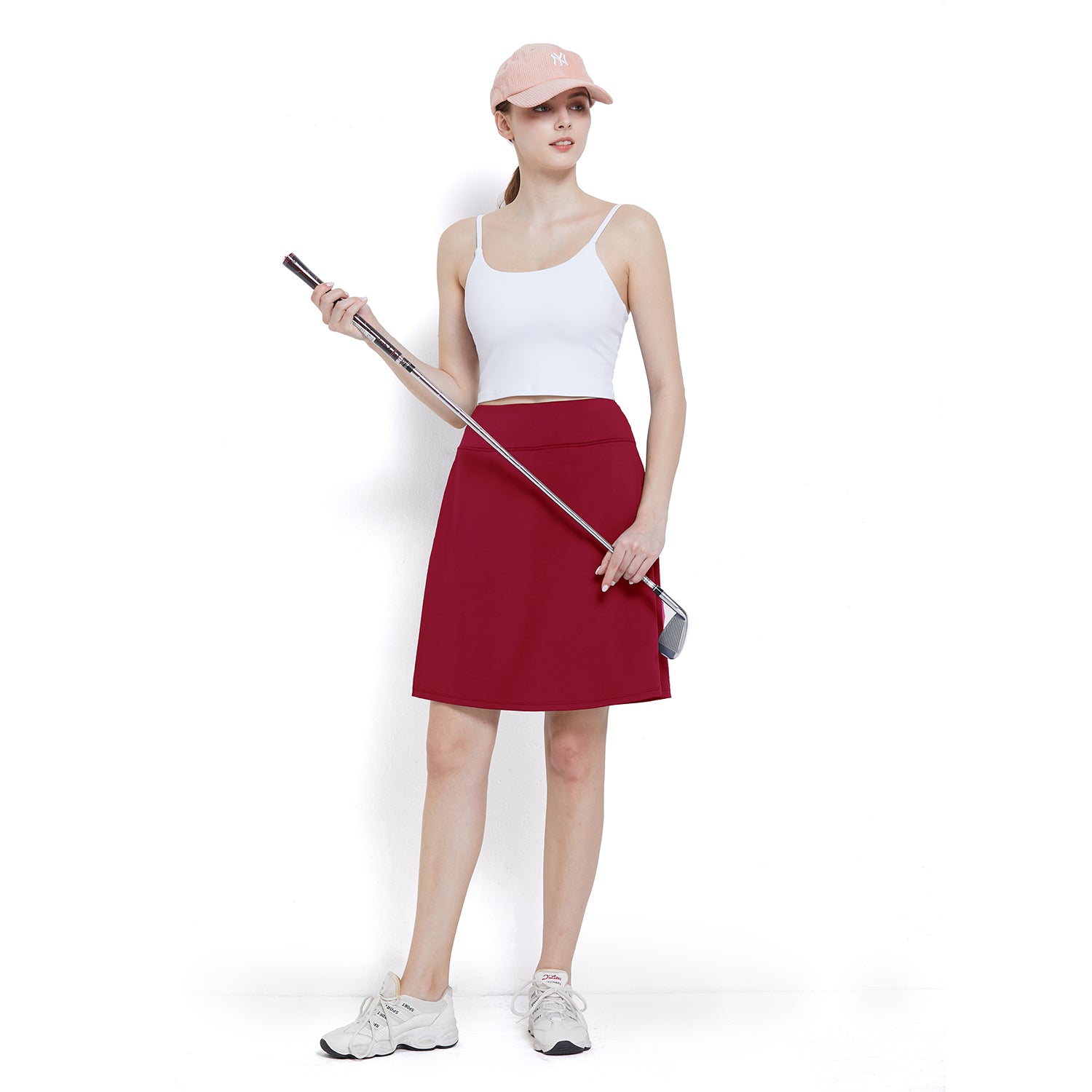 MOTEEPI Skorts Skirts for Women 20" Athletic Golf Skort with Pockets Casual Dressy High Waist