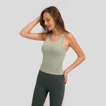 U-shaped Racerback Plain Tank Top