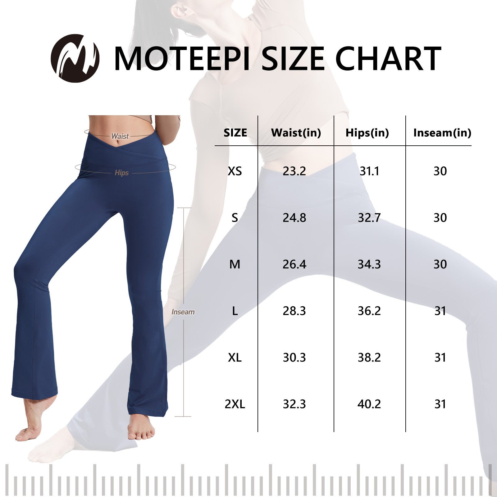 MOTEEPI Fleece Lined Flared Leggings for Women High Waist  Yoga Pants