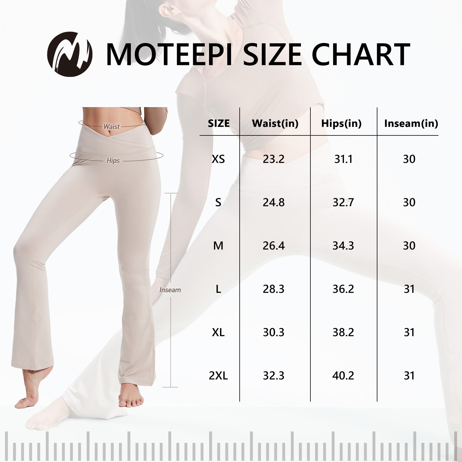 MOTEEPI Fleece Lined Flared Leggings for Women High Waist  Yoga Pants