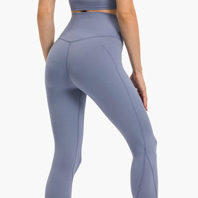 High Rise Plain Full Length Leggings