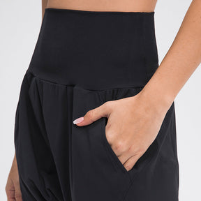 High Waisted Elastic Waistband Joggers