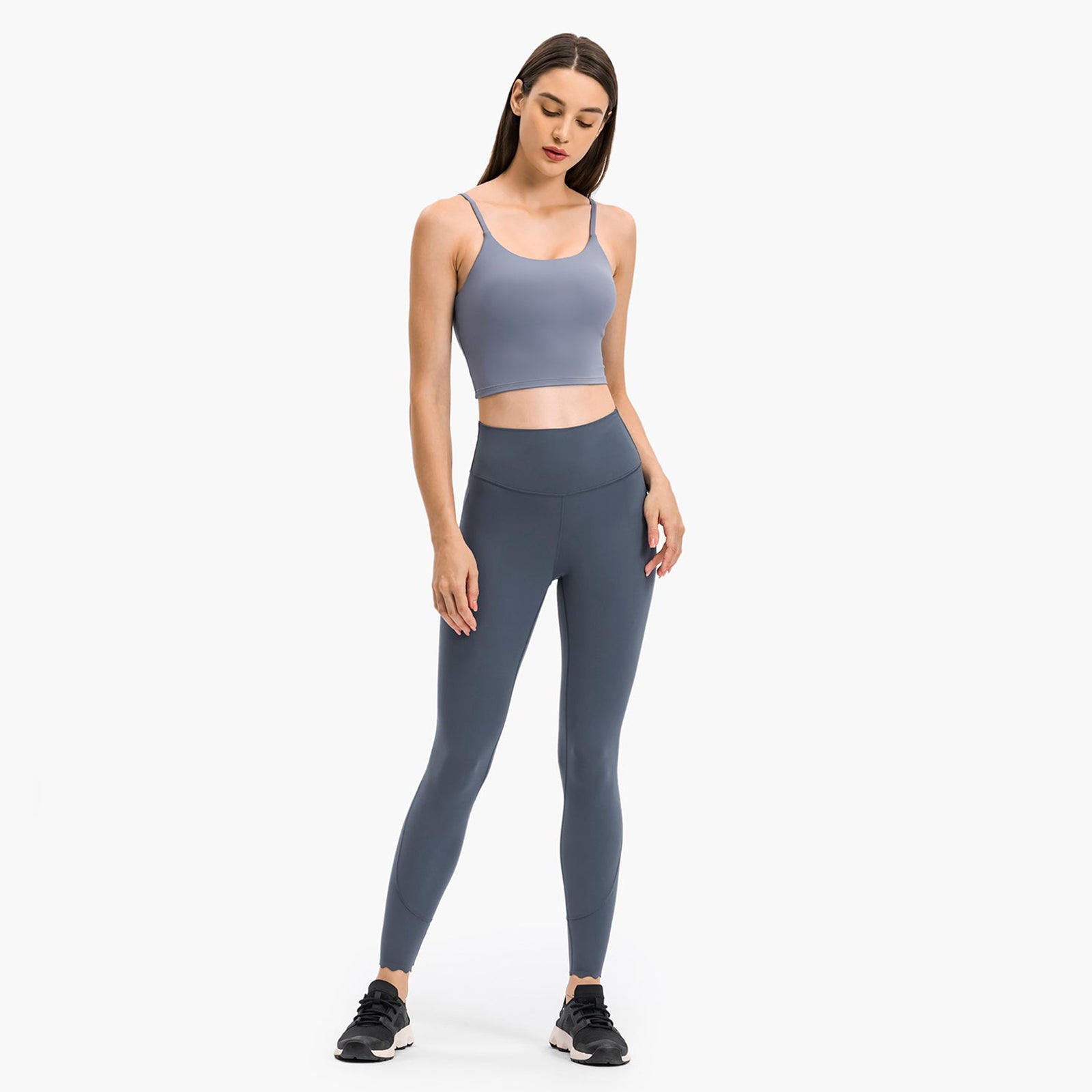 High Rise Plain Full Length Leggings