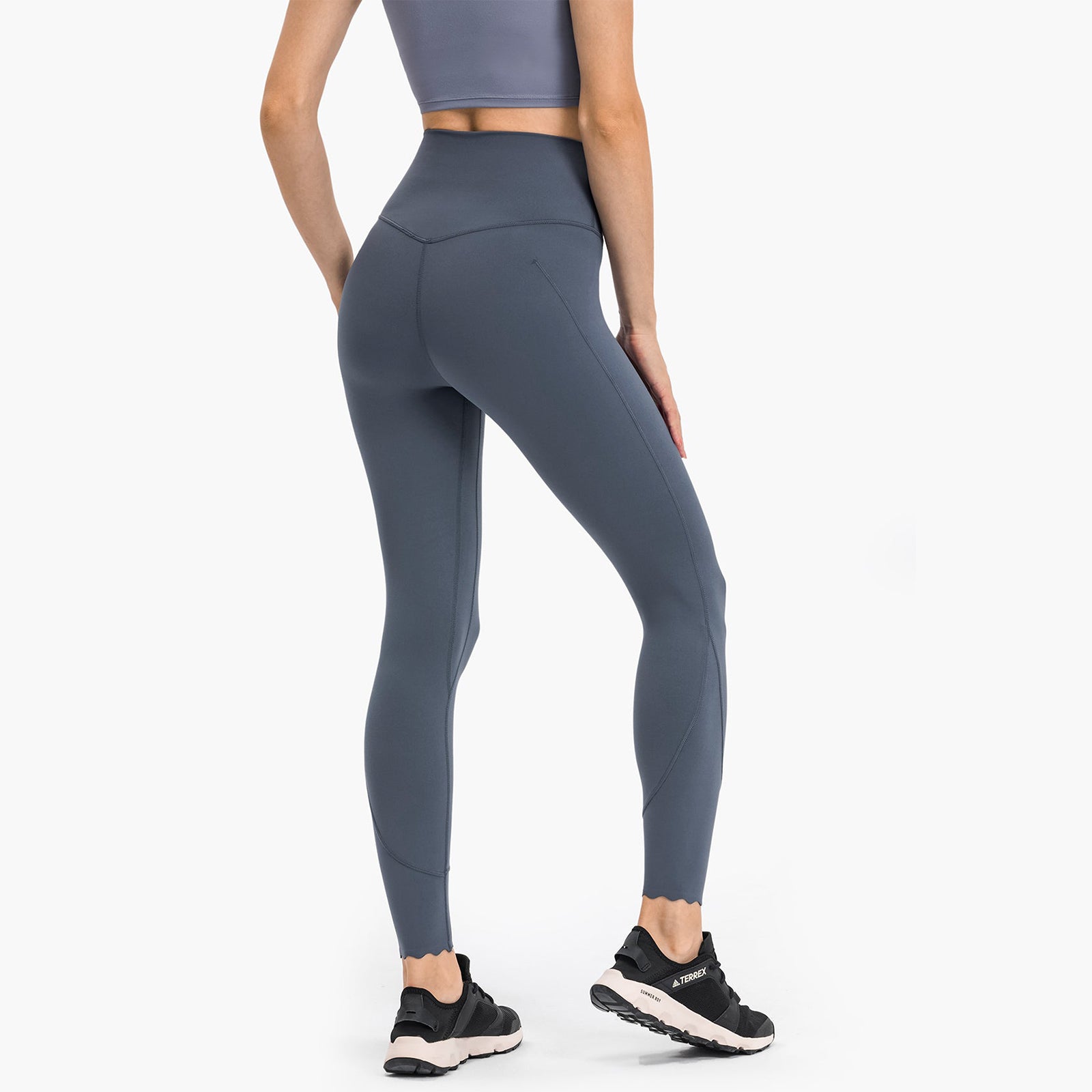 High Rise Plain Full Length Leggings