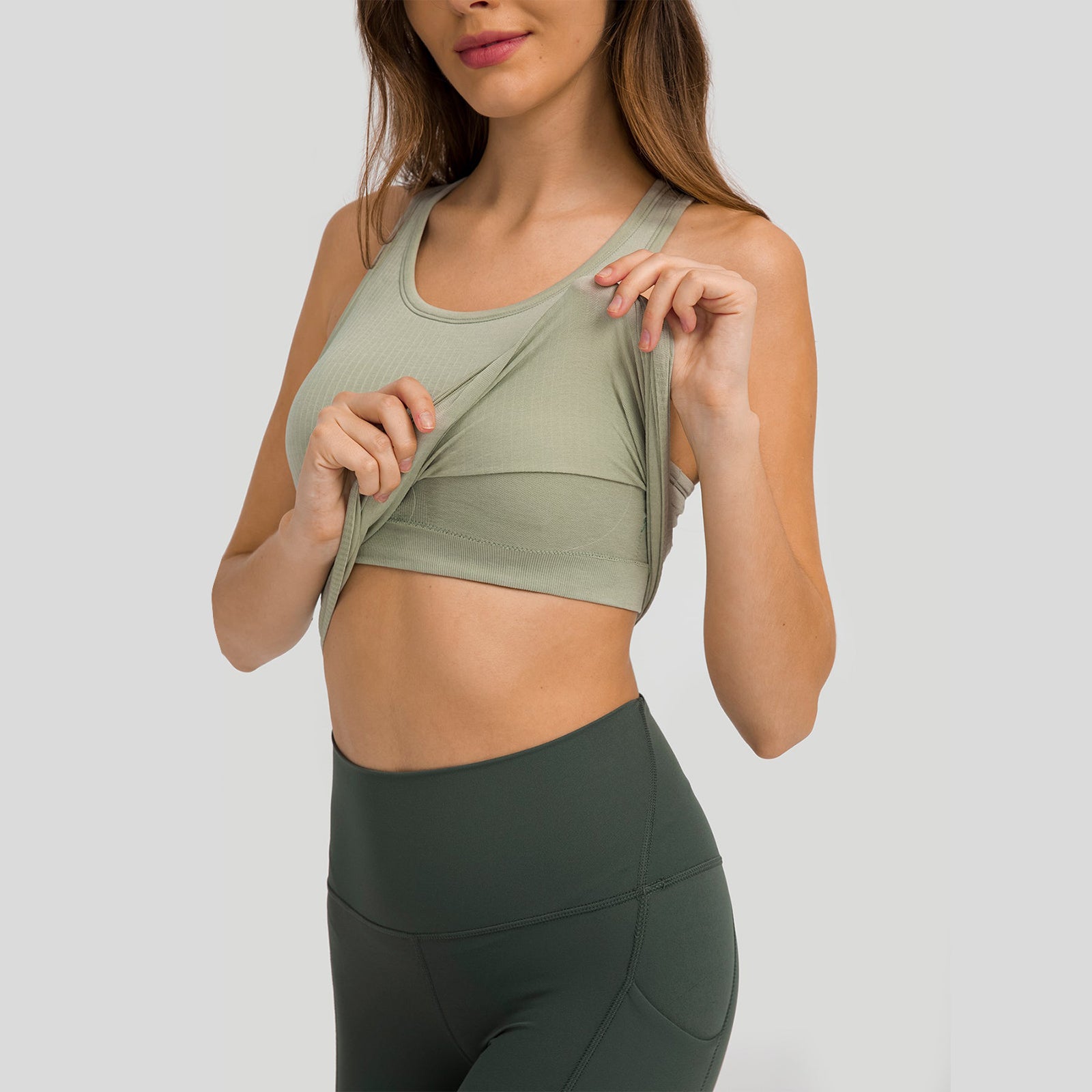 U-shaped Racerback Plain Tank Top