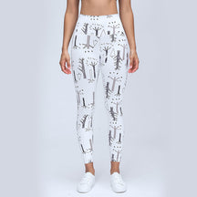 High Waisted Butt Lifting Print Leggings