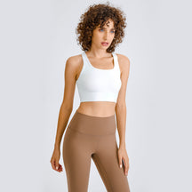 High Support Cut-Out Plain Sports Bra