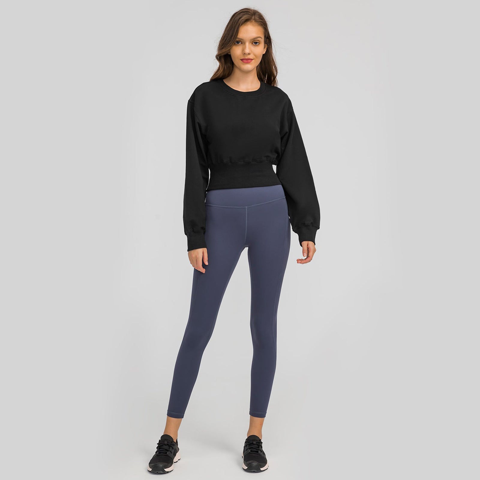 Round Neck Plain Sports Sweatshirt