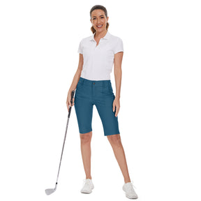 MOTEEPI Women's Golf Hiking 9" Quick Dry  Shorts