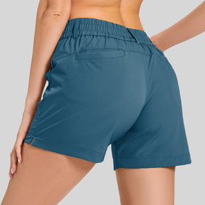 MOTEEPI Women's Golf Hiking 5" Quick Dry Shorts