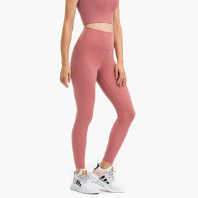 High Rise Plain Full Length Leggings