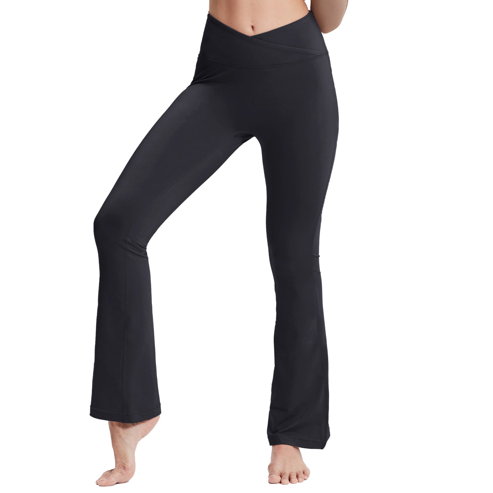 MOTEEPI Fleece Lined Flared Leggings for Women High Waist Yoga Pants