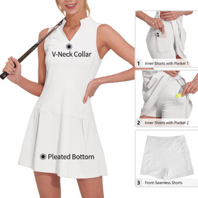 MOTEEPI Sleeveless Women's Golf Dress Tennis