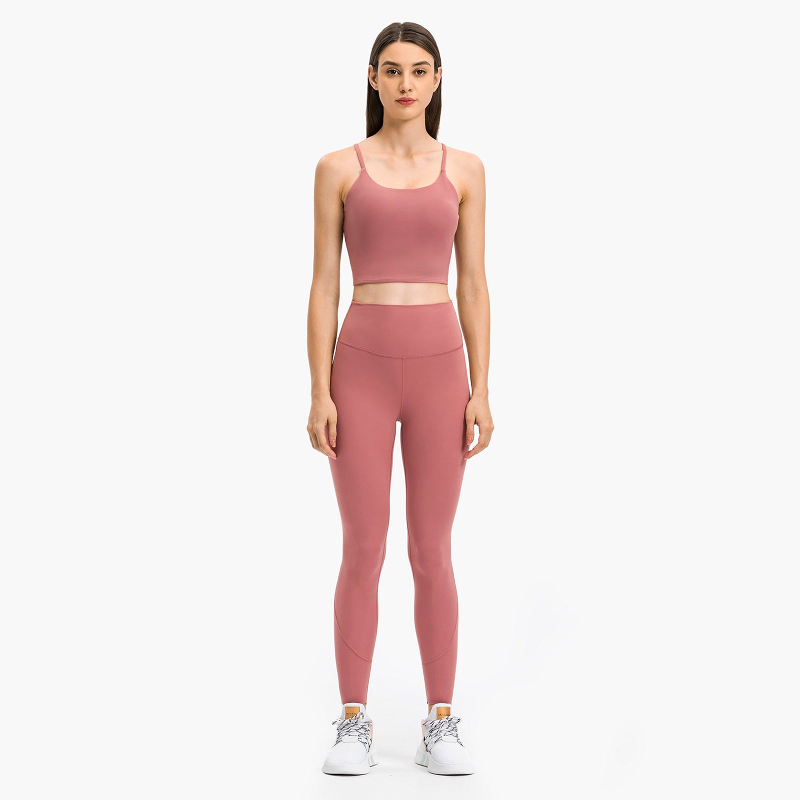 High Rise Plain Full Length Leggings