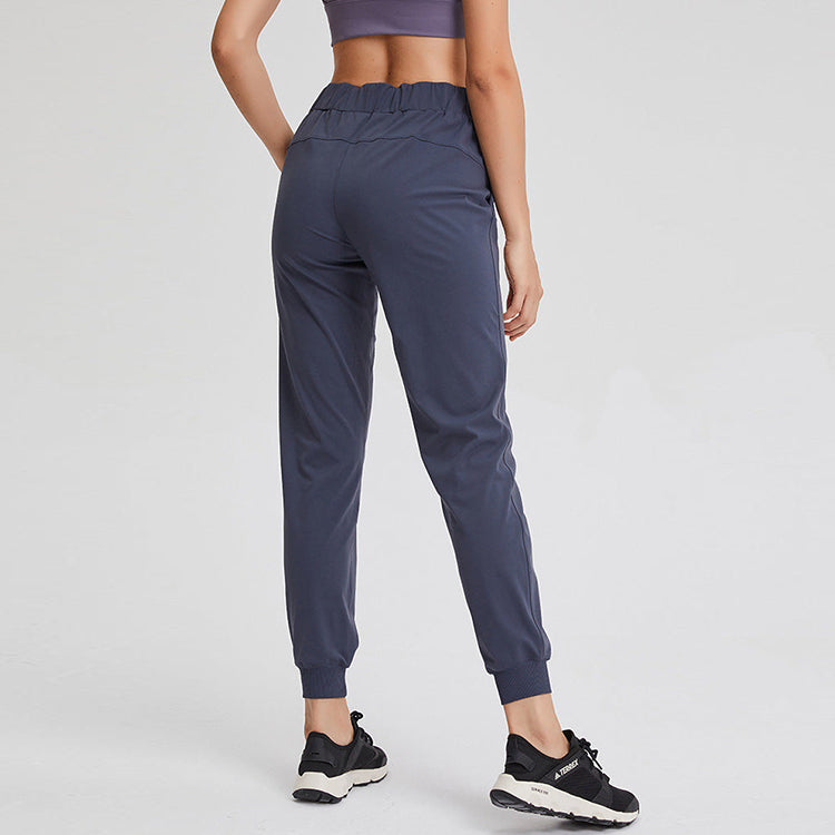 High Waisted Drawstring Side Pocket Sweatpants