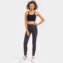 High Rise Double Pocket Plain 7/8 Leggings