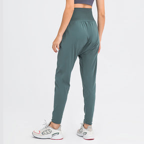 High Waisted Elastic Waistband Joggers