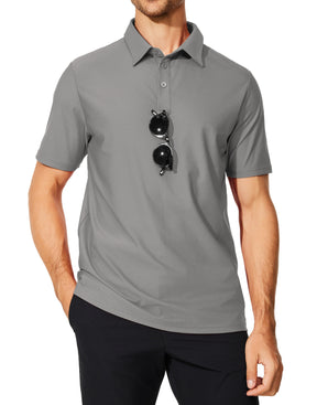 MOTEEPI Mens Short Sleeve Performance Polo Golf Shirts