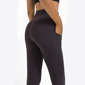 High Rise Double Pocket Plain 7/8 Leggings