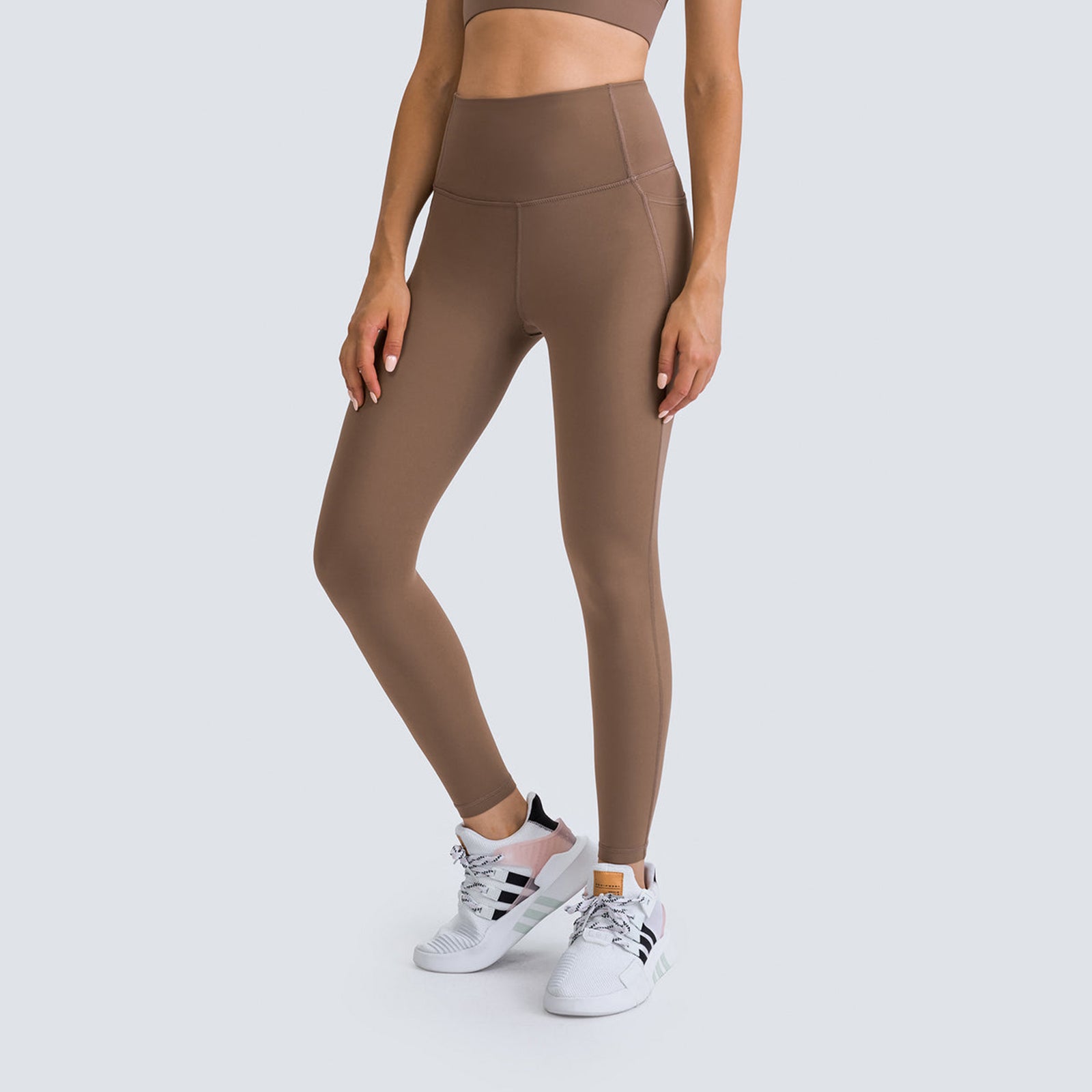 High Rise Side Pocket Plain 7/8 Leggings