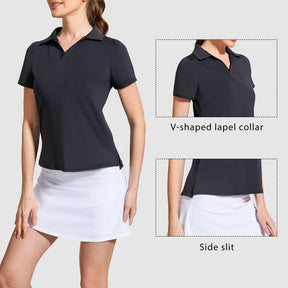 MOTEEPI Women's Short Sleeve Quick Dry Golf Shirt