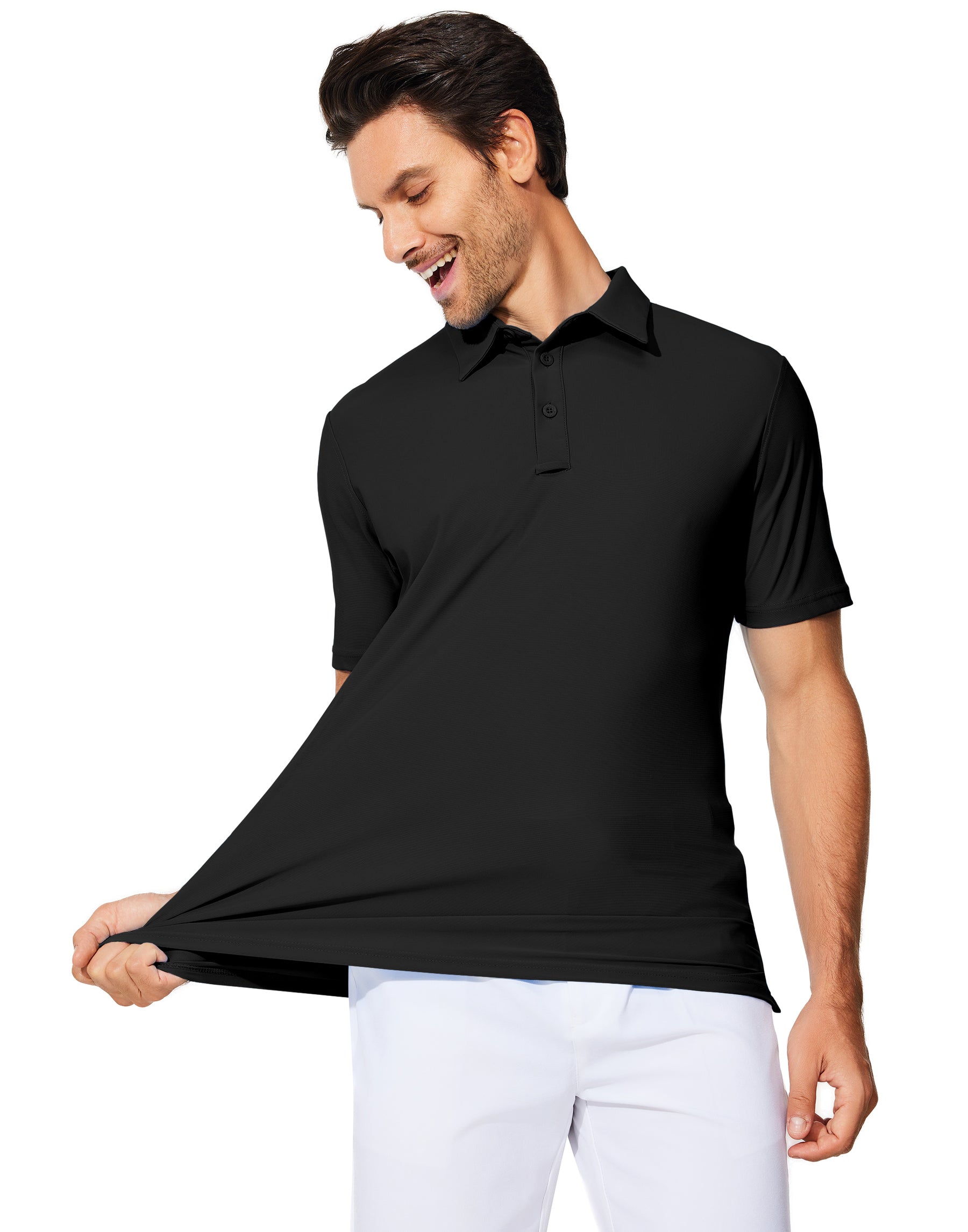 MOTEEPI Mens Short Sleeve Performance Polo Golf Shirts