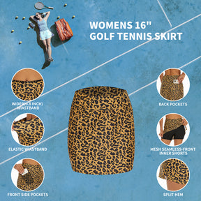 MOTEEPI 16" Golf Skort for Women Tennis Skirt