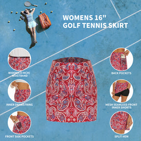 MOTEEPI 16" Golf Skort for Women Tennis Skirt