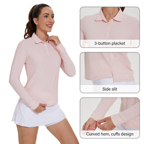 MOTEEPI Womens Golf Shirt Long Sleeve