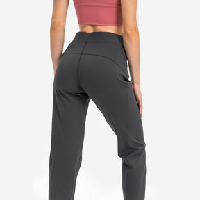 High Rise Side Pocket Plain Pants