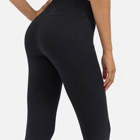 High Rise Double Pocket Plain 7/8 Leggings