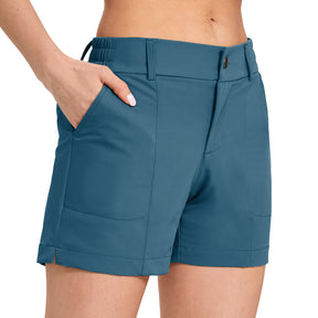 MOTEEPI Women's Golf Hiking 5" Quick Dry Shorts